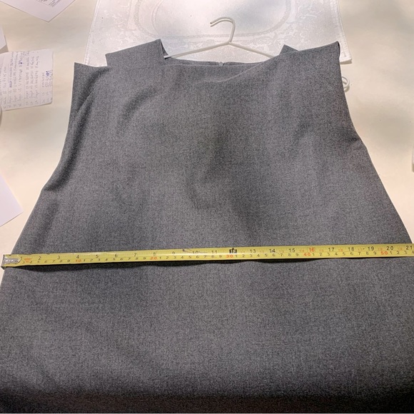 Beymen 96% wool gray sleeveless straight pencil style dress at knee Eu 44 US 12 - Picture 10 of 11